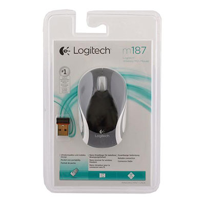 Logitech M187 Wireless Mini Mouse Black - ITMag
