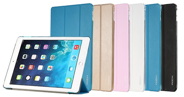 Кожаный чехол (книжка) Rock Uni Series для Apple iPad Air 2 (Синий / Blue) - ITMag