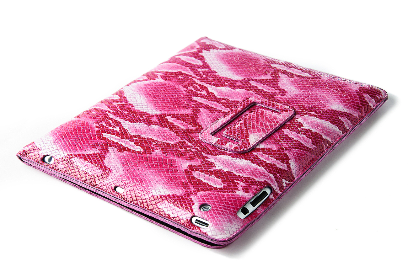 Чехол EGGO Glamour Pink для iPad 2/3/4 (змеиная кожа, розовый) - ITMag