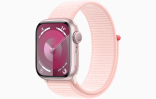 Apple Watch Series 9 GPS 45mm Pink Aluminum Case w. Light Pink S. Loop (MR9J3)