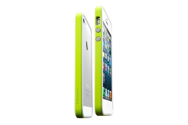 Бампер SGP Neo Hybrid EX Slim Snow Series для Apple iPhone 5/5S (+ пленка) (Лайм / Lime) - ITMag