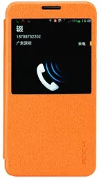 Кожаный чехол (книжка) ROCK Excel Series для Samsung N9000 Galaxy Note 3 (Оранжевый / Orange)