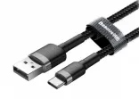 Кабель Baseus USB Cabel to USB-C Cafule 1m Grey/Black (CATKLF-BG1)