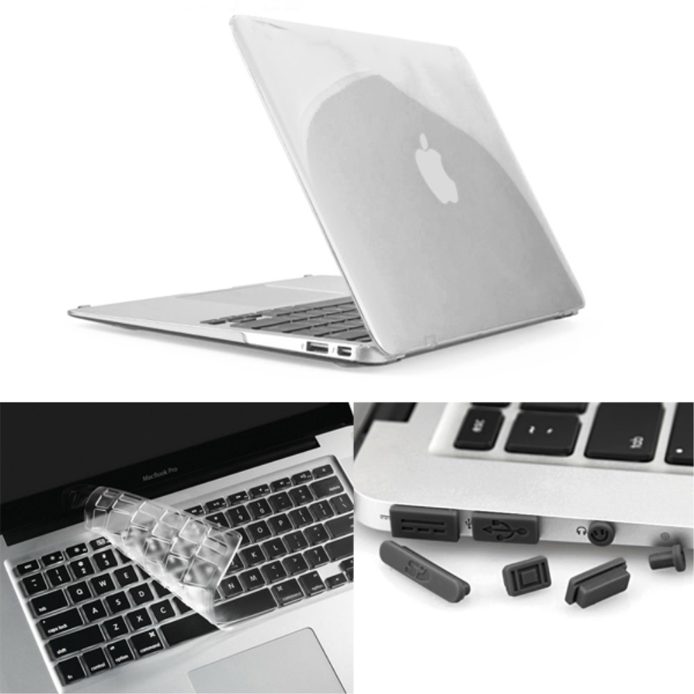 Пластиковая накладка ENKAY для Macbook Air 13.3'' (+ накладка на клавиатуру) (Transparent/Прозрачная) - ITMag