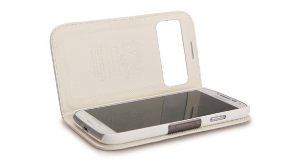 Кожаный чехол Nuoku Luxe series (книжка) для Samsung i9500 Galaxy S4 (+ пленка) (Белый) - ITMag