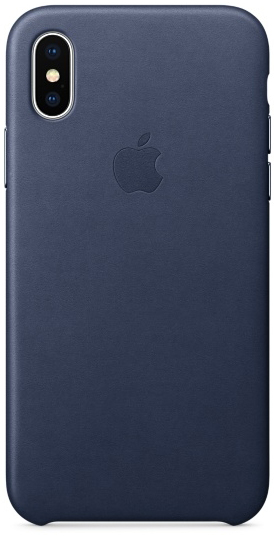 Apple iPhone X Leather Case - Midnight Blue (MQTC2) - ITMag