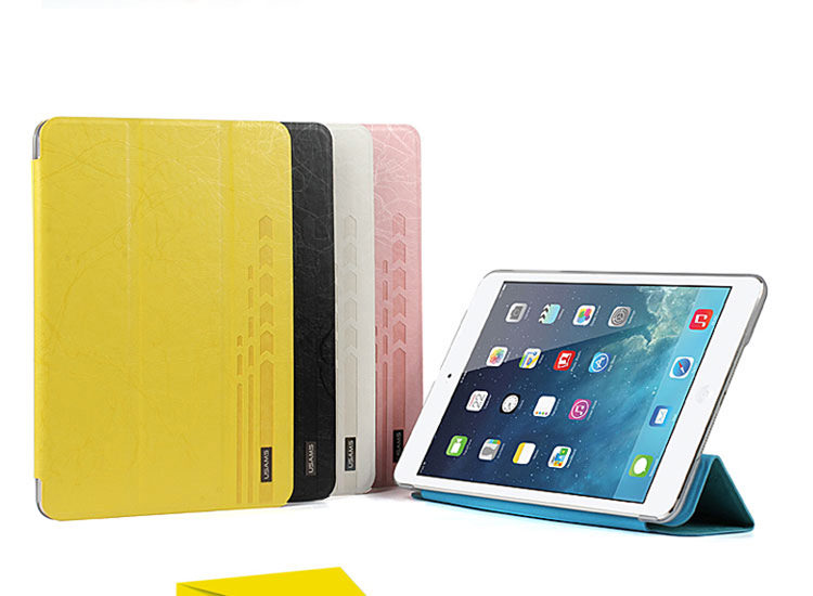 Чехол USAMS Jane Series for iPad Air Tri-fold Stand Smart Leather Case Pink - ITMag