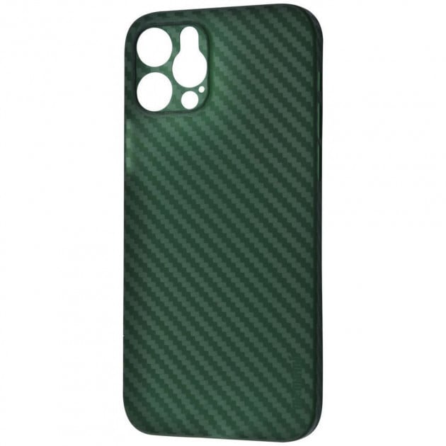 Memumi Carbon Ultra Slim Case (PC) iPhone 12 Pro (dark green) - ITMag