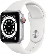 Apple Watch Series 6 GPS 40mm Silver Aluminum Case w. White Sport B. (MG283)
