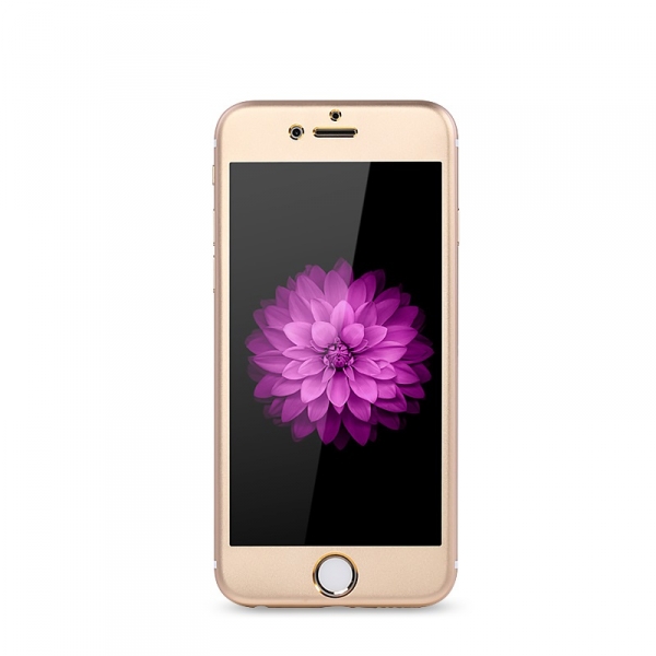 Защитное cтекло Remax Metal Tempered Glass Gold для Apple iPhone 6/6S - ITMag