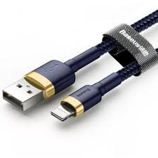 Кабель Baseus cafule Cable USB For iP 2.4A 1m Gold+Blue (CALKLF-BV3) - ITMag