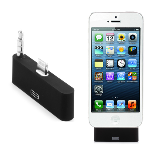 Переходник Lightning to 30-pin Adapter with 3.5mm audio for iPhone 5/5S black  - ITMag