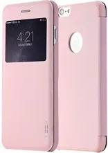 Кожаный чехол (книжка) Rock Uni Series для Apple iPhone 6 Plus/6S Plus (5.5") (Розовый / Pink)