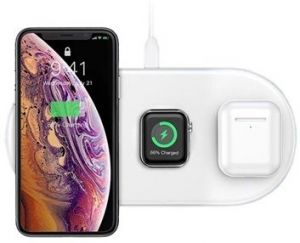 Baseus Smart 3in1 Wireless Charger For Phone+Watch+Pods（18W MAX）White (WX3IN1-02) - ITMag