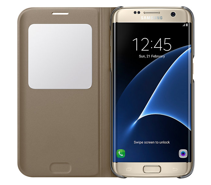 Samsung S View Cover Galaxy S7 Edge Gold (EF-CG935PFEGRU) - ITMag