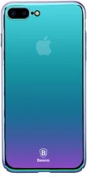 Чехол Baseus Glass Case For iPhone 7 Plus Violet-blue (WIAPIPH7P-GZ03)