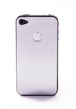 Пленка защитная EGGO iPhone 4/4S Crystalcover silver BackSide (серый, металлик)