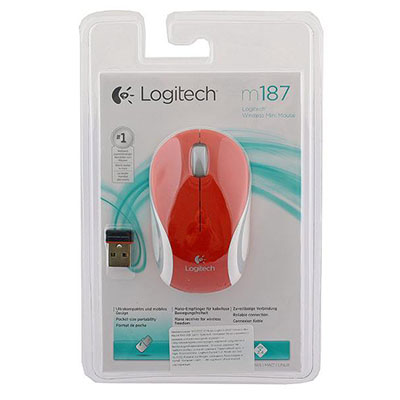 Logitech M187 Wireless Mini Mouse Red - ITMag