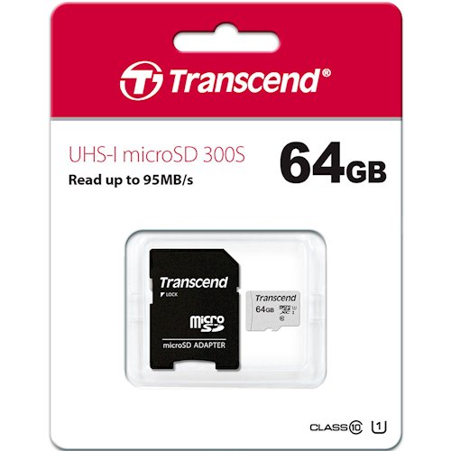 карта памяти Transcend 64 GB microSDXC UHS-I 300S TS64GUSD300S - ITMag