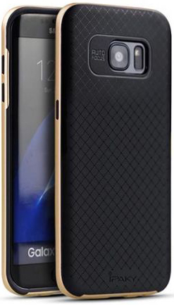 Чехол iPaky TPU+PC для Samsung G935F Galaxy S7 Edge (Черный / Золотой) - ITMag