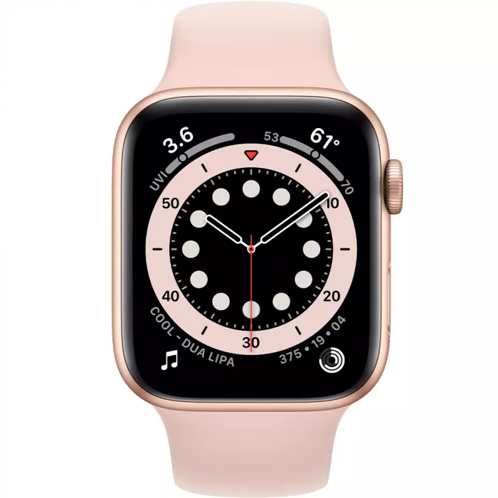 Apple Watch Series 6 GPS + Cellular 44mm Gold Aluminum Case with Pink Sand Sport Band (M07G3) - ITMag