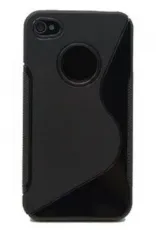 TPU Duotone Apple iPhone 4/4S Черный (матово/прозрачный)