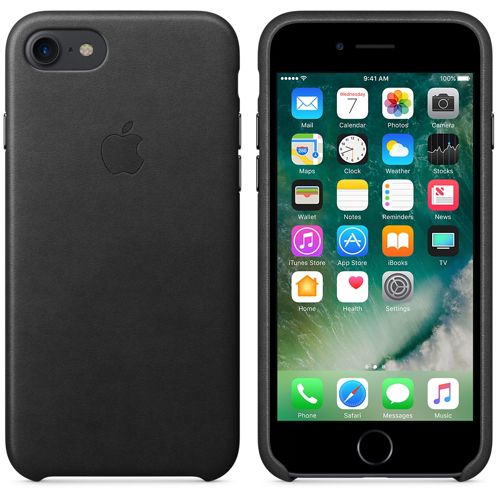 Apple iPhone 7 Leather Case - Black MMY52 - ITMag