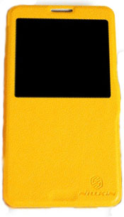 Кожаный чехол (книжка) Nillkin Fresh Series для Samsung N9000/N9002 Galaxy Note 3 (Желтый) - ITMag