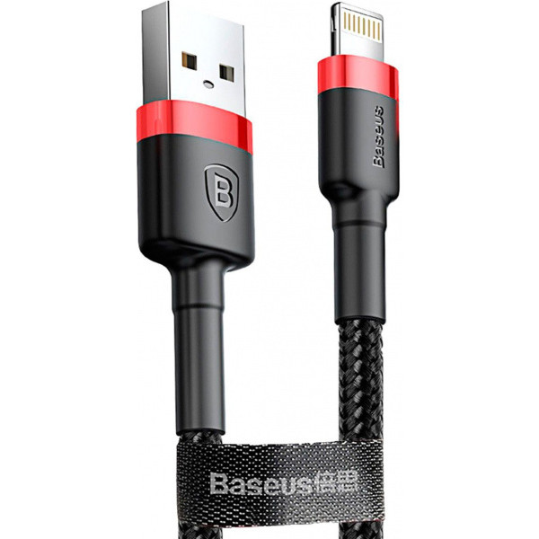 Кабель Baseus Kevlar Lightning Cable 1m Red/Black (CALKLF-B19) - ITMag