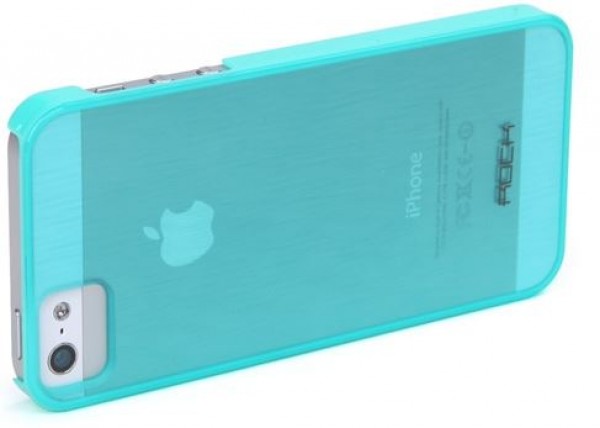 Пластиковая накладка ROCK Texture Series series для Apple Iphone 5/5S (+пленка) (Бирюзовый / Blue) - ITMag