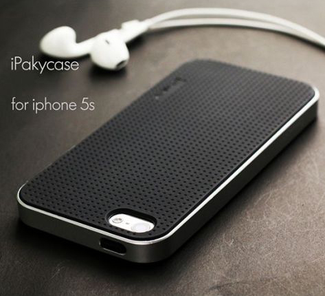 Чехол iPaky TPU+PC для Apple iPhone 5/5S/SE (Черный / Серебряный) - ITMag