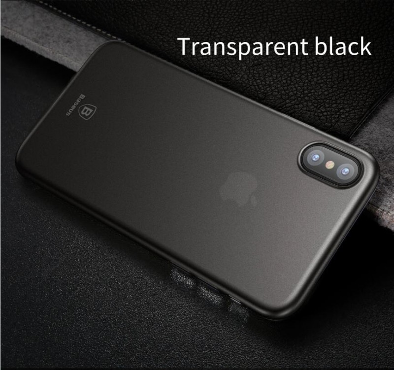 TPU чехол Baseus Wing Case для Apple iPhone X (5.8") (Черный / Transparent black) (WIAPIPHX-01) - ITMag