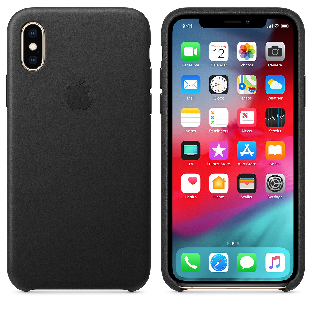 Apple iPhone XS Max Leather Case - Black (MRWT2) - ITMag