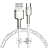 Кабель USB Type-C Baseus Cafule Metal Data Cable USB to Type-C 66W 1m White (CAKF000102)