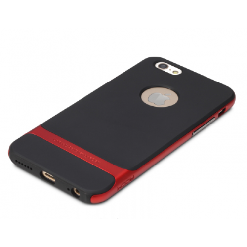 TPU+PC чехол Rock Royce Series для Apple iPhone 6/6S (4.7") (Черный / Красный) - ITMag