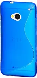 TPU Duotone для HTC One / M7 (Голубой (матово/прозрачный))