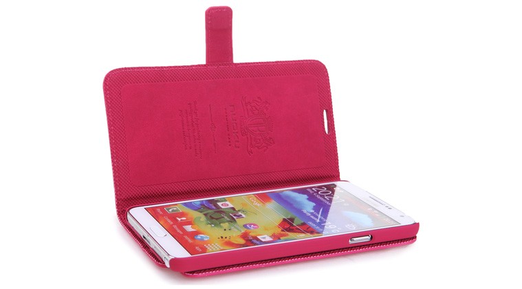 Кожаный чехол Nuoku Grace (книжка) для Samsung N9000 Galaxy Note 3 (+ пленка) (Розовый) - ITMag