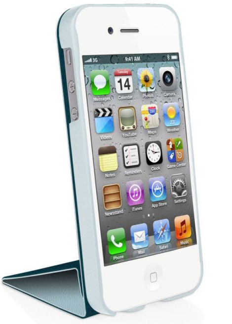 Чехол Macally SSTANDBL-P5 для iPhone 5/5S/SE (Голубой) - ITMag