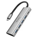 Мультипортовый адаптер WIWU Alpha 541P 5-in-1 USB-C Hub Type-C to USB3.0 Docking Station
