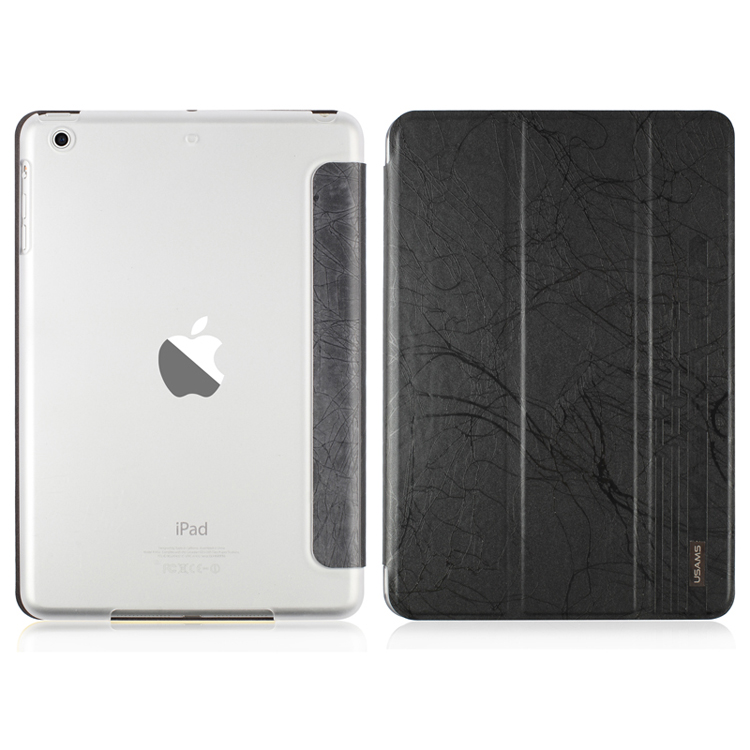Чехол USAMS Jane Series for iPad Air Tri-fold Stand Smart Leather Case Black - ITMag