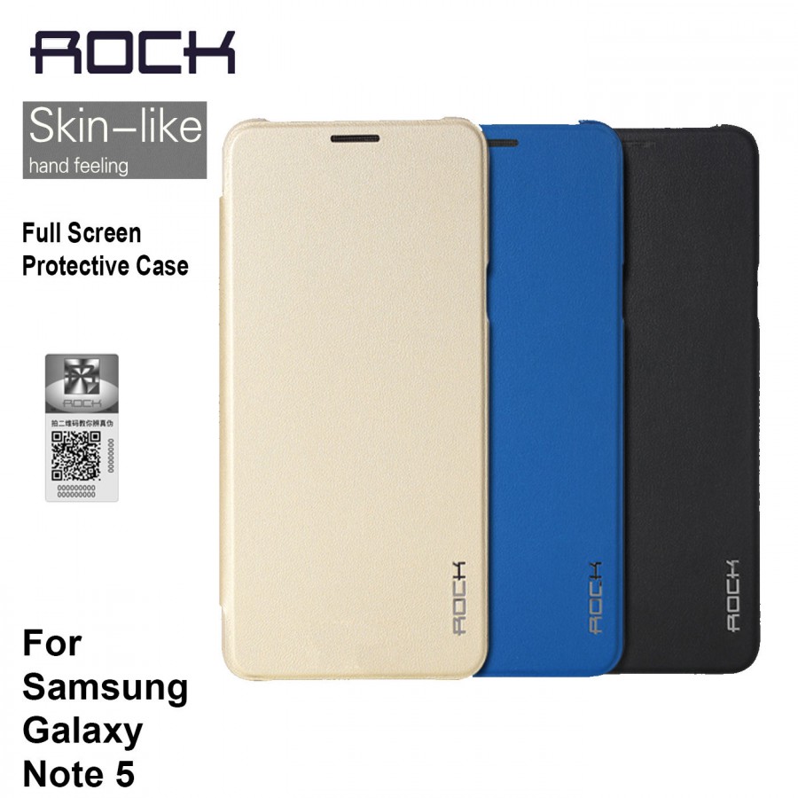 Чехол (книжка) Rock Touch series для Samsung Galaxy Note 5 N920 (Черный / Black) - ITMag
