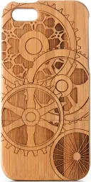 Чехол JUSNEY Bamboo Case для iPhone 5/5S Gears (шестеренки)