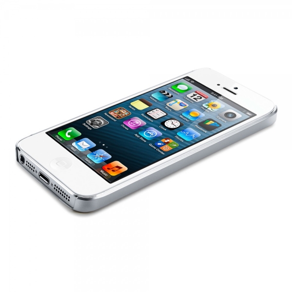 Пластиковая накладка SGP Ultra Thin Air Series для Apple iPhone 5/5S (+ пленка) (Серебряный / Satin Silver) (SGP09538) - ITMag