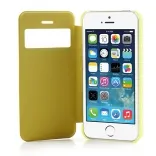 Ультратонкий чехол EGGO с окошком для iPhone 5/5S Yellow
