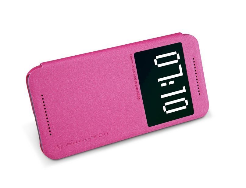 Кожаный чехол (книжка) Nillkin Sparkle Series для HTC One / M9 (Розовый) - ITMag