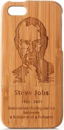 Чехол JUSNEY Bamboo Case для iPhone 5/5S Steve Jobs