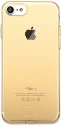 Чехол Baseus Simple Series Case (With-Pluggy) For iPhone7 Transparent Gold (ARAPIPH7-A0V)