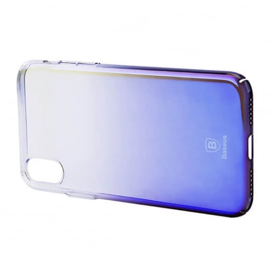 Пластиковая накладка Baseus Glaze Ultrathin для Apple iPhone X (5.8") (Фиолетовый / Transparent Purple) (WIAPIPHX-GC01) - ITMag