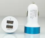 Автомобільний зарядний пристрій EGGO 2 USB 2.1 A White/Blue