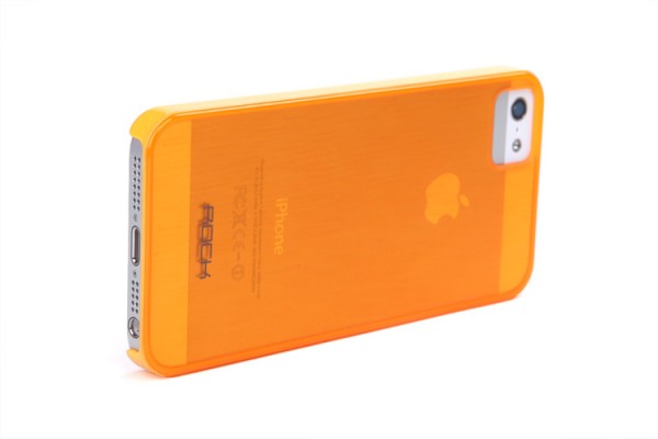 Пластиковая накладка ROCK Texture series для iPhone 5/5S (+пленка) (оранжевый) - ITMag